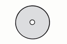 Plastruct 7/8" O.D. Gray Butyrate Disc (5 per pack)