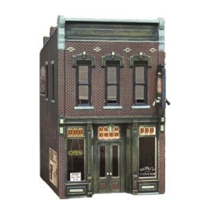 HO Built-N-Ready Sully's Tavern 2-Story Building LED Lighted - Fusion Scale Hobbies