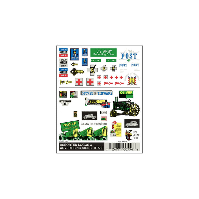 Woodland Scenics Assorted Logos & Ad Signs Model Parts Warehouse