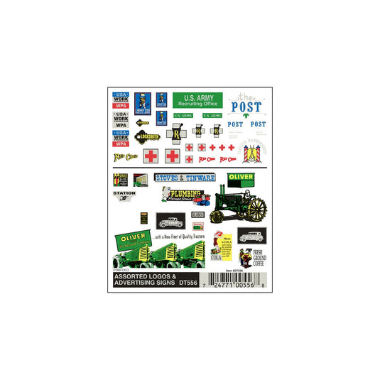 Woodland Scenics Assorted Logos & Ad Signs Model Parts Warehouse