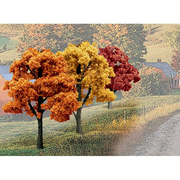 Woodland Scenics Bulk Trees 3''-5'' Fall Colors/14pc Model Parts Warehouse