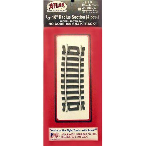 Atlas HO Code 100 1/3-18'' Radius/4pk