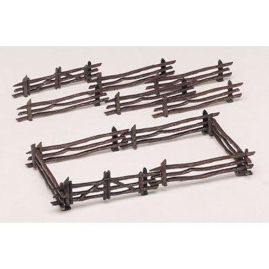 Bachmann O Plasticville Rustic Fence/12pc