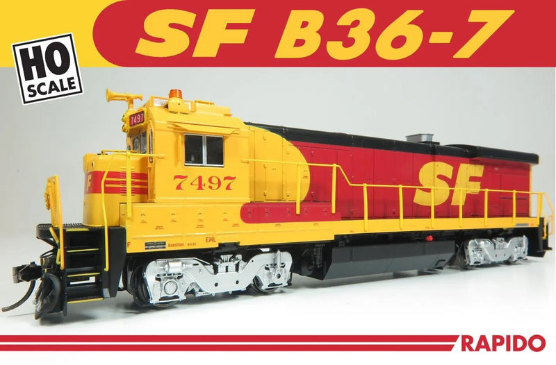 Load image into Gallery viewer, Rapido HO Scale Santa Fe ATSF Kodachrome B36-7 #7497 DCC/Sound
