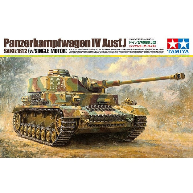 Tamiya 1/16 German PzKpfw IV Ausf J SdKfz 161/2 Tank w/Single Motor