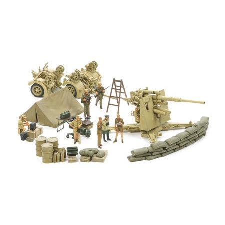 1/48 German 88mm FlaK 37 Gun w/8 Crew Siege of Tobruk