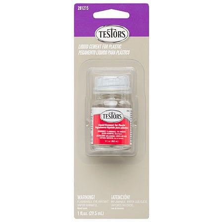 Testors Liquid Cement For Plastic - 1 Oz. Bottle Carded