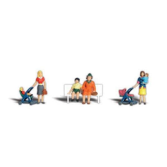 HO Scenic Accents Moms & Kids (6) - Fusion Scale Hobbies