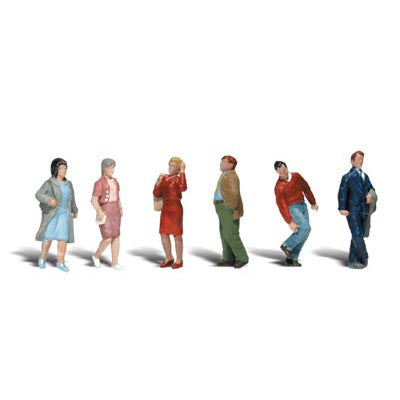 HO Scenic Accents People Walking (6) - Fusion Scale Hobbies