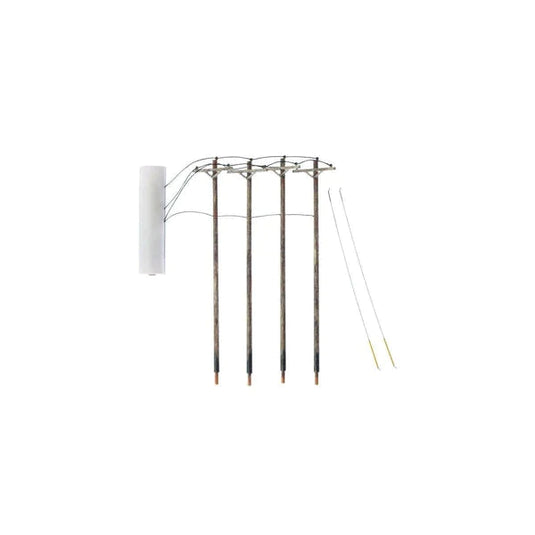 Woodland Scenics HO Pre-Wired Poles Single Crossbar
